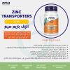 صورة شرح Zinc Transporters 22 mg من NOW، رقم الصنف 1532